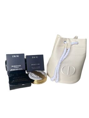 Dior Limited Edition Forever Cushion case, Skin Glow Foundation Refill 1N, bag